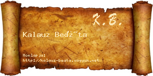 Kalauz Beáta névjegykártya